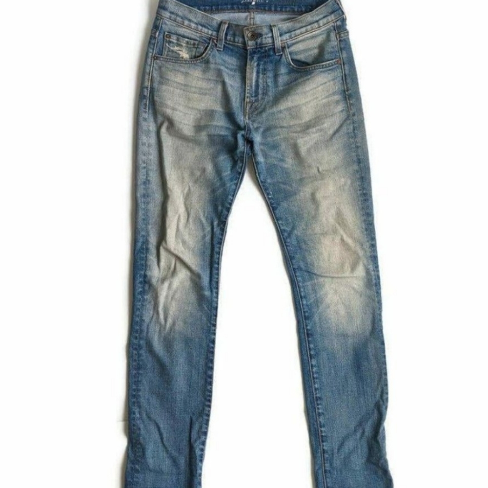 7FAM Distressed Paxtyn Jeans Tag 30 x 31.5